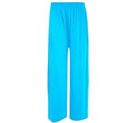 JB MODISH Women’s Palazzo Trousers - Wide Leg Crepe Culottes - Elasticated Waist Flared Pants - Stretch Smart Casual Bottoms (UK, Numeric, 8, 26, Regular, Regular, XXL | 20-22, Turquoise)