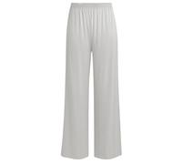 JB MODISH Women’s Palazzo Trousers - Wide Leg Crepe Culottes - Elasticated Waist Flared Pants - Stretch Smart Casual Bottoms (UK, Numeric, 8, 26, Regular, Regular, XXL | 20-22, Silver)