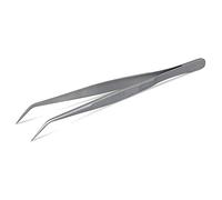 JB Prince Alloy Steel Curved Extra Fine Tip Tweezer (Gold, 6.25 inches)