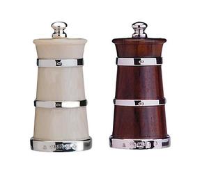 JB Silverware Set of Silver Salt & Pepper Grinder Wood & Ivorine
