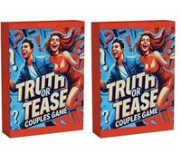 JB UK TRUTH OR TEASE: Couples Game - Spicy Dares & Questions Card Game for Date Night, Romantic Fun for Boyfriend, Girlfriend, Husband, Wife - for Valentine’s Day, Anniversaries (Pack of 2)