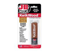 JB Weld J-B Weld Kwikwood Repair Putty (2 Pack) - 28G (1Oz) Tube, 15-25 Minute Set Time, 2450 Psi Strength, Fast Wood Repairs
