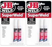 JB Weld Superweld 2g Twin Pack Super Glue, Multi-Purpose Fast Setting Super Glue, Clear (Pack of 2)