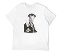 JBBKZ disc Men's Mens Rick from The Young Ones As The People Poet Played by Rik Mayall Tribute T-Shirts White M