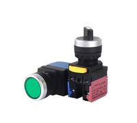 JBBQCEVHT 10pcs Button Switch LA38S-11BN Knob Emergency Stop Reset Self-Locking 22mm(Flat Red 1NC)