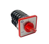 JBBQCEVHT Manual Motor 3-Position Rotary Switch 4 Pole 7.5kw 40A Conversion cam selector HZ5-40/7.5 M08