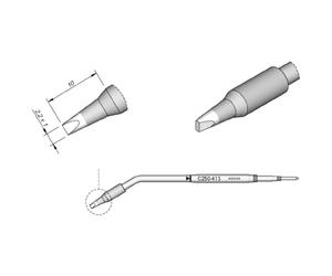 Jbc C250413 Soldering Tip for Aluminium 2 A, Chisel