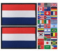 JBCD 2 Pack Netherlands Flag Patch Dutch Flags Tactical Patch Pride Flag Patch for Clothes Hat Patch Team Military Patch