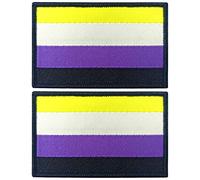 JBCD 2 Pack Non-Binary Pride Flags - Gender Queer, LGBT, Nonbinary Flag for Hat or Team Patch
