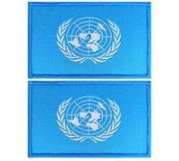 JBCD 2 Pack UN Flag Patches United Nations Flags Tactical Patch Pride Flag Patch for Clothes Hat Patch Team Military Patch