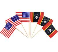 JBCD 200 Pcs American and New Mississippi Flag Toothpicks Mississippi State Flags Cupcake Toppers Decoration, Cocktail Toothpick Flag USA Cake Topper Picks Mini Small Flag Cupcake Pick Sticks