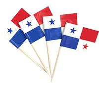 JBCD 200 Pcs Panama Flag Toothpicks Cupcake Toppers Decorations, Cocktail Toothpick Flag Panamanian Cake Topper Picks Mini Small Flag Cupcake Pick Sticks