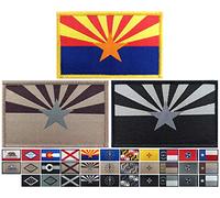 JBCD 3 Pack Arizona Flag Patch States Flags Tactical Patch Pride Flag Patch for Clothes Hat Patch Team Military Patch