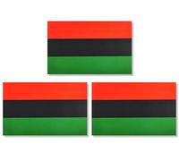 JBCD 3 Pcs Afro American Flag Magnet Decal Pan-African Magnet Stickers, Heavy Duty Afro American Decal Magnetic Sticker for Cars Vehicles Trucks, 3x5 Inches