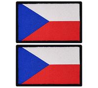 JBCD Czech Flag Patch Czechia Tactical Patch - Hook & Loop Fastener Patch (2 Pack)
