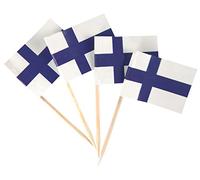 JBCD Finland Toothpick Flag Finnish Mini Small Finn Cupcake Topper Flags, 200pcs