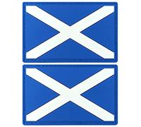JBCD Scotland Flag Patch Scottish Tactical Patch - PVC Rubber Hook and Loop Fastener Patch, 2 Pack