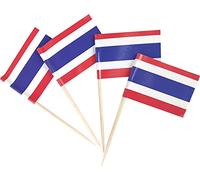 JBCD Thailand Toothpick Flag Thai Mini Small Cupcake Topper Flags, 200pcs