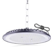JBdusn 100W LED High Bay Light, 6500K Daylight White, IP65 Waterproof Industrial UFO Ceiling Lamp for Warehouse, Workshop, Garage, Shop and Commercial Lighting