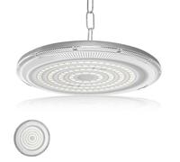 JBdusn 100W LED High Bay Light, 6500K UFO Industrial Spotlight Workshop Ceiling Light with Chain, IP65 Waterproof Hall Lamp Spot Ceiling Lighting for Factories, Garages, Warehouses