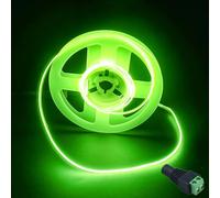 JBdusn 12V COB LED Strip 5m, Green Flexible LED Strip Lights with 480LEDs/M,CRI 90+, 2mm Width,Uniform Dotless LED Tape Light for Room Cabinet Home DIY Projects (Not Power Supply)