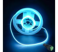 JBdusn 12V COB LED Strip 5m, Ice Blue Flexible LED Strip Lights with 480LEDs/M,CRI 90+, 2mm Width,Uniform Dotless LED Tape Light for Room Cabinet Home DIY Projects (Not Power Supply)