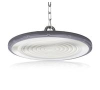 JBdusn 200W LED High Bay Light, 6500K UFO Industrial Spotlight Workshop Ceiling Light with Chain, IP65 Waterproof Hall Lamp Spot Ceiling Lighting for Factories, Garages, Warehouses