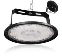 JBdusn 200W LED UFO High Bay Light, 6500K Ultra Thin Warehouse Lighting with Bracket, LED Bay Lighting Shop Industrial Lamp Area Workshop Garage Lights Fixtures