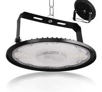 JBdusn 300W LED UFO High Bay Light, 6500K Ultra Thin Warehouse Lighting with Bracket, LED Bay Lighting Shop Industrial Lamp Area Workshop Garage Lights Fixtures