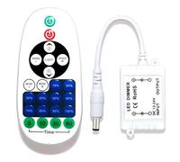 JBEIY Remote Controller for Single Color LED Strip Lights and Neon Sign,Remote Control with DC Connector,Dimmer for 12V DC LED Ribbon, Shelf Lights