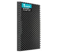 JBER 1 Pack Egg Crate Acoustic Foam Panels, Large Sound Proof Foam Panels | 48" X 24" X 2", Black, NRC＞0.95, High Density, Fire Resistant, Noise Absorbing, Sound Insulation, Durable, for Studios/Gamers