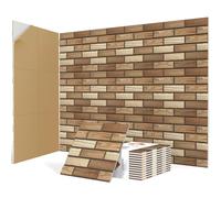 JBER 12 Pack Acoustic Panels Self-Adhesive, Brick Sound Proofing Panels, High Density Acoustic Wall Panels for Recording Studios, Game Room, Home, Office, 30x30x1cm (WOODGRAIN, 30x30x1cm)
