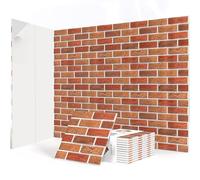 JBER 12 Pack Acoustic Panels Self-Adhesive, Brick Sound Proofing Panels, High Density Acoustic Wall Panels for Recording Studios, Game Room, Home, Office, 30x30x1cm, Red