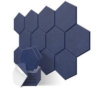 JBER 12 Pack Hexagon Acoustic Panels, Sound Proof Foam Self-adhesive,30 X 26 X 1cm High-Density Acoustic Wall Panels for Studio, Home Office