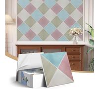 JBER 12Pack Acoustic Panels, Self-Adhesive Sound Proofing Panels for Walls, 3D Retro Stylish Decorative Sound Absorption Brick Wall Panels for Studio, Home, Offices, 30×30×1cm, Pastel Harmony