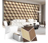 JBER 12Pack Acoustic Panels, Self-Adhesive Sound Proofing Panels for Walls, Decorative Wood Grain Printing HD Sound Absorption Tiles for Recording Studio, Offices, Home, 30×30×1cm, Dark Walnut Grain