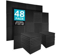 JBER 48 Pack Acoustic Panels, 2.5 X 30 X 30cm Sound Proofing Panels