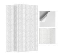 JBER 6Pack Acoustic Panels, Self-Adhesive 3D Fluted Slat Sound Proofing Panels for Walls, Decorative Wall Panels for Recording Studio, Offices, Home, 60×60×1cm, Silver Grey