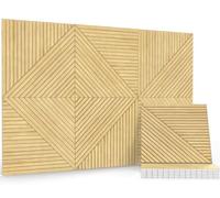 JBER Acoustic Panels, 6 Pack Self-Adhesive Decorative Sound Proofing Panels, Sound Absorbing wall Panels for Office, Recording Studio, Living room, Bedroom,180 x 120 cm,Oak Wood