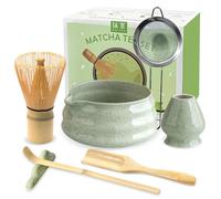 JBER Matcha Whisk Set, 7PCS Matcha Set with Bamboo Whisk and Ceramic Bowl