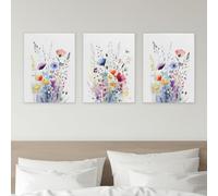 JBER Set of 3 Canvas Wall Art, Modern Poster Prints for Walls, Bedroom Living Room Wall Table Decoration, Beautiful Gift, Framed, 30 x 40 cm (CANVAS-07)