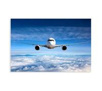 JBGQGAG Aircraft Above The Clouds Canvas Poster Bedroom Decor Landscape Office Room Decor Gift 16x24inch(40x60cm)