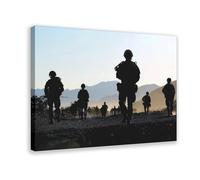 JBGQGAG Commando Mojave Desert Patrol Canvas Poster Bedroom Decor Landscape Office Room Decor Gift 16x24inch(40x60cm)