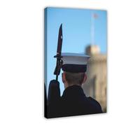 JBGQGAG Naval Sailors Guarding Windsor Castle Canvas Poster Bedroom Decor Landscape Office Room Decor Gift 16x24inch(40x60cm)