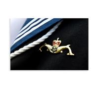 JBGQGAG Naval Submariner Dolphin Badge Canvas Poster Bedroom Decor Landscape Office Room Decor Gift 12x18inch(30x45cm)