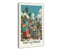 JBGQGAG Port Au Prince Poster Scenery Canvas Poster Bedroom Decor Landscape Office Room Decor Gift 12" L X 18" W