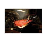 JBGQGAG Poster Aliens Playing Billiards Canvas Poster Bedroom Decor Landscape Office Room Decor Gift 20x30inch(50x75cm)