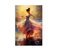 JBGQGAG Radiant Ballet Dancer Canvas Poster Wall Art Decor Print Picture Paintings for Living Room Bedroom Decoration 08x12inch(20x30cm)
