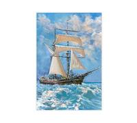 JBGQGAG Sailing Far Out to Sea Canvas Poster Bedroom Decor Landscape Office Room Decor Gift 16x24inch(40x60cm)
