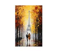 JBGQGAG Strolling through Paris Canvas Poster Bedroom Decor Landscape Office Room Decor Gift 08x12inch(20x30cm)